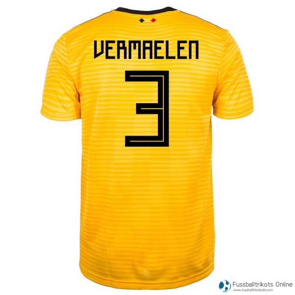 Belgica Trikot Auswarts Vermaelen 2018 Gelb Fussballtrikots Günstig